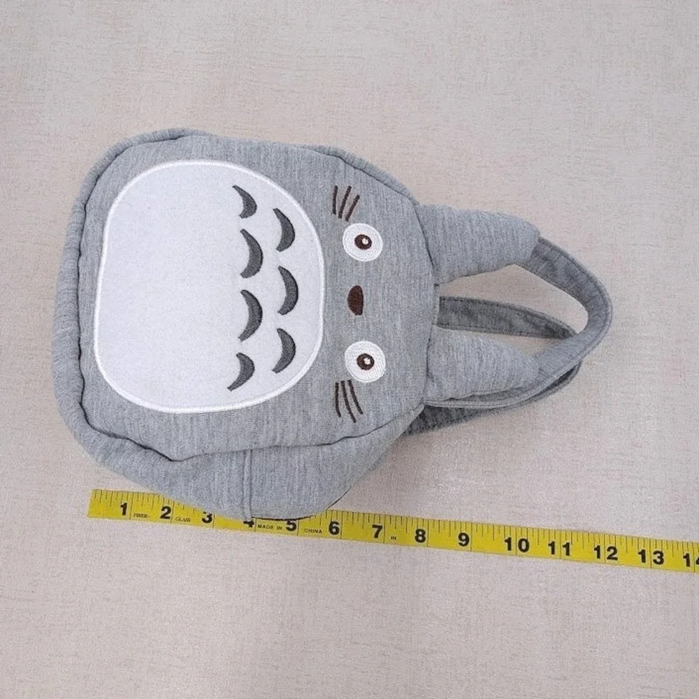Totoro Pouch Lunch Bag Gray Fabric‎ Mini Size Travel